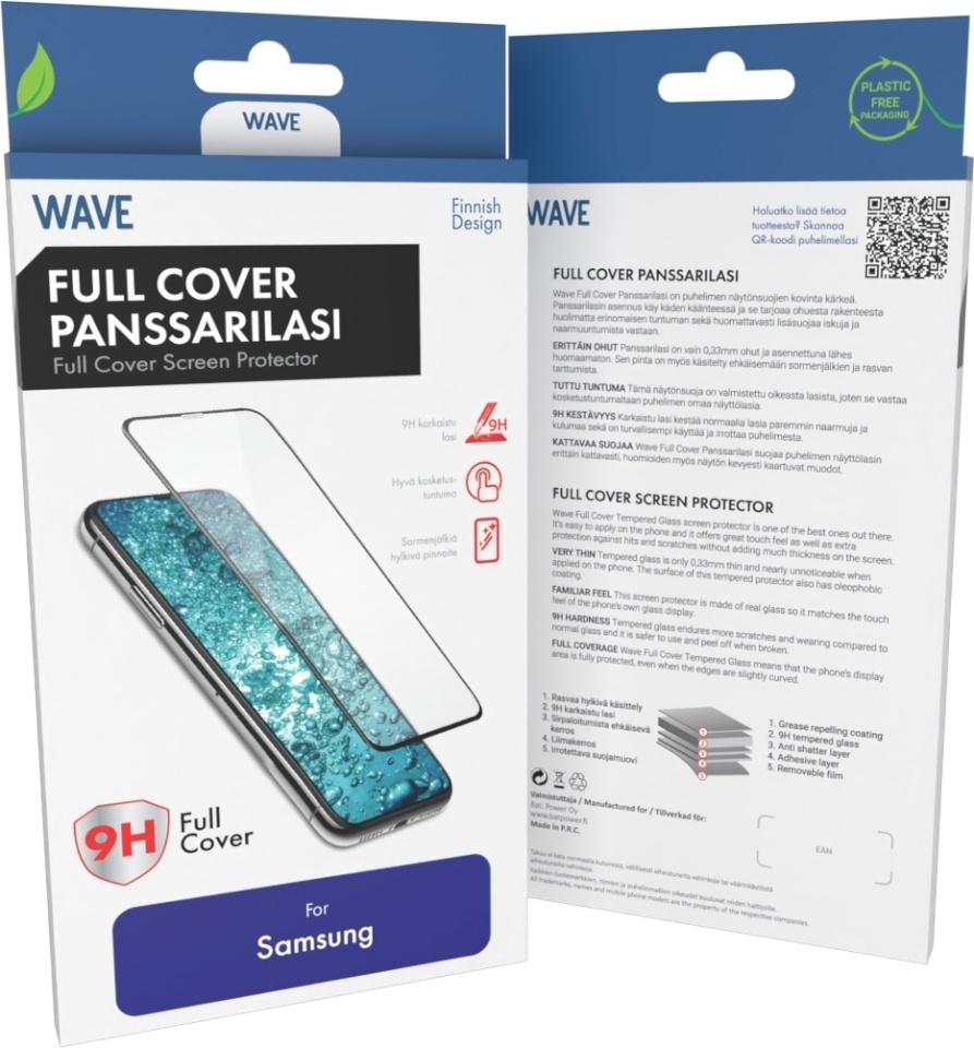 Laineline kaitseklaas Full Cover, Samsung Galaxy A27 5G, must raam