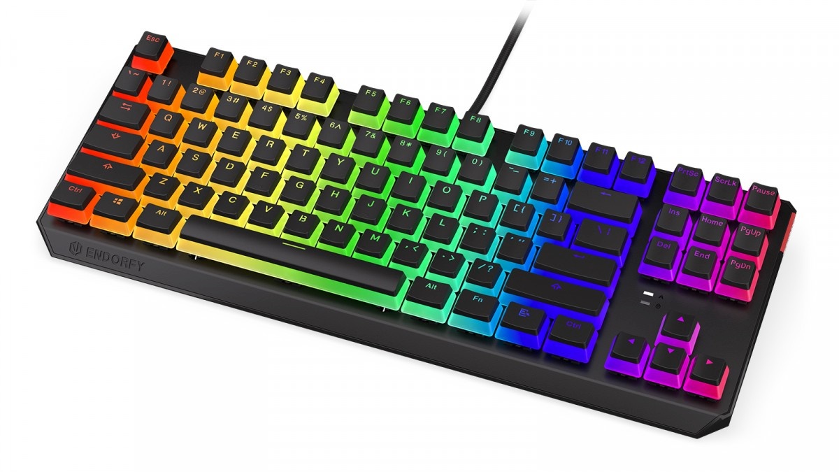 Endorfy klaviatuur Thock TKL Pud Kailh, Red, RGB, must