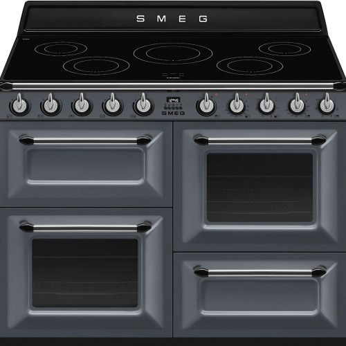 Smeg elektripliit TR4110IGR2 Victoria, 5 x induktsioon, 3 x elektriahi, aurupuhastus, 110 cm, hall