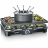 Severin elektrigrill RG 2347 Raclette 2in1 Fondue Set, must