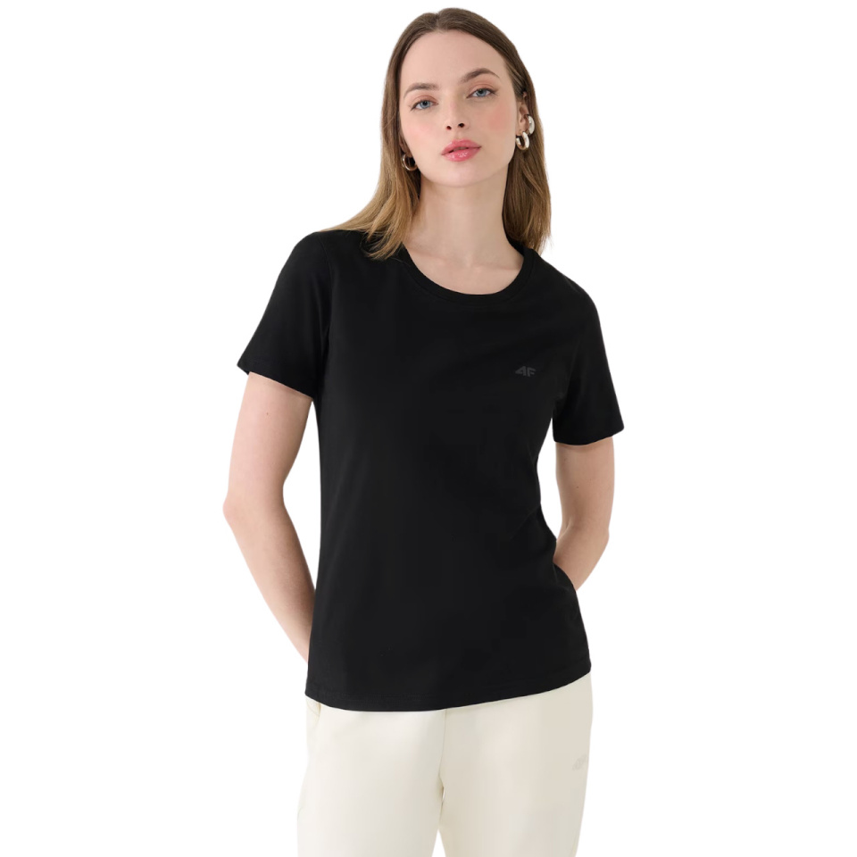 4F T-särk naistele F2356 sügav must 4FWMM00TTSHF2356 20S suurus S