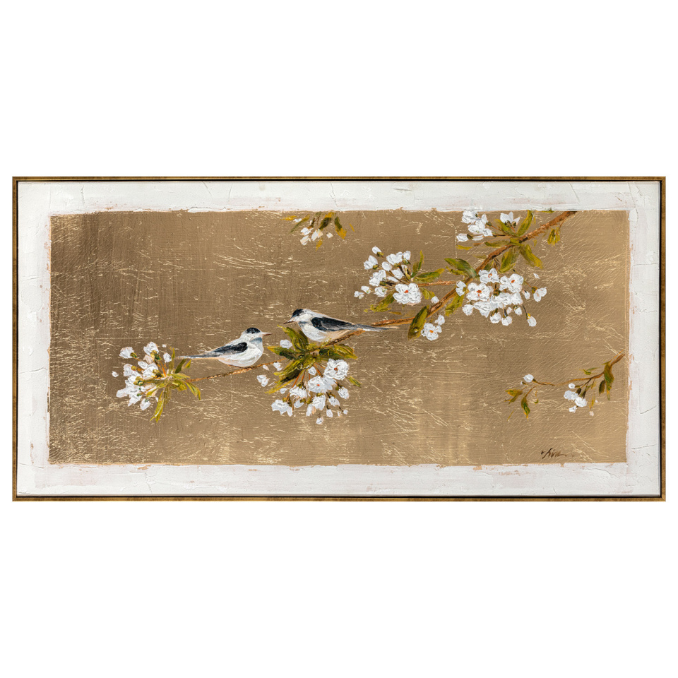 H4Y maal raamiga 60x120cm, lind kuldsel