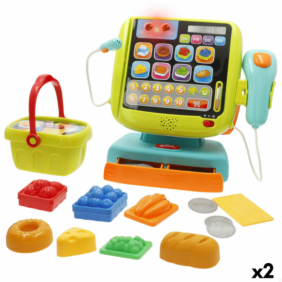 Winfun Puidust kassaaparaat koos tarvikutega 24x23x11cm 2 Ühikut