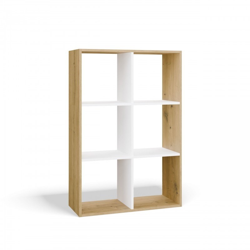 Top E Shop riiul MALAX 2X3 ARTISAN/valge Bookcase
