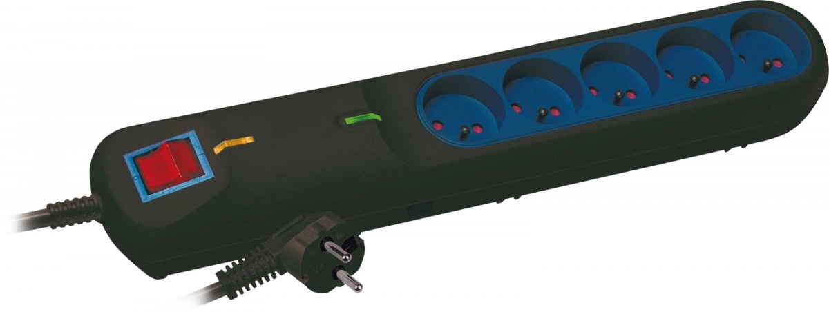 Lestar pikendusjuhe LF 2001A Surge Protector Power Strip, 3 Outlets, 3 m, must
