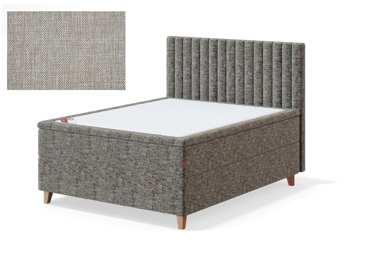 Sleepwell kontinentaalvoodi BLACK CONTINENTAL (4 jalaga), 160x200x55cm, MANGO beež, pehme