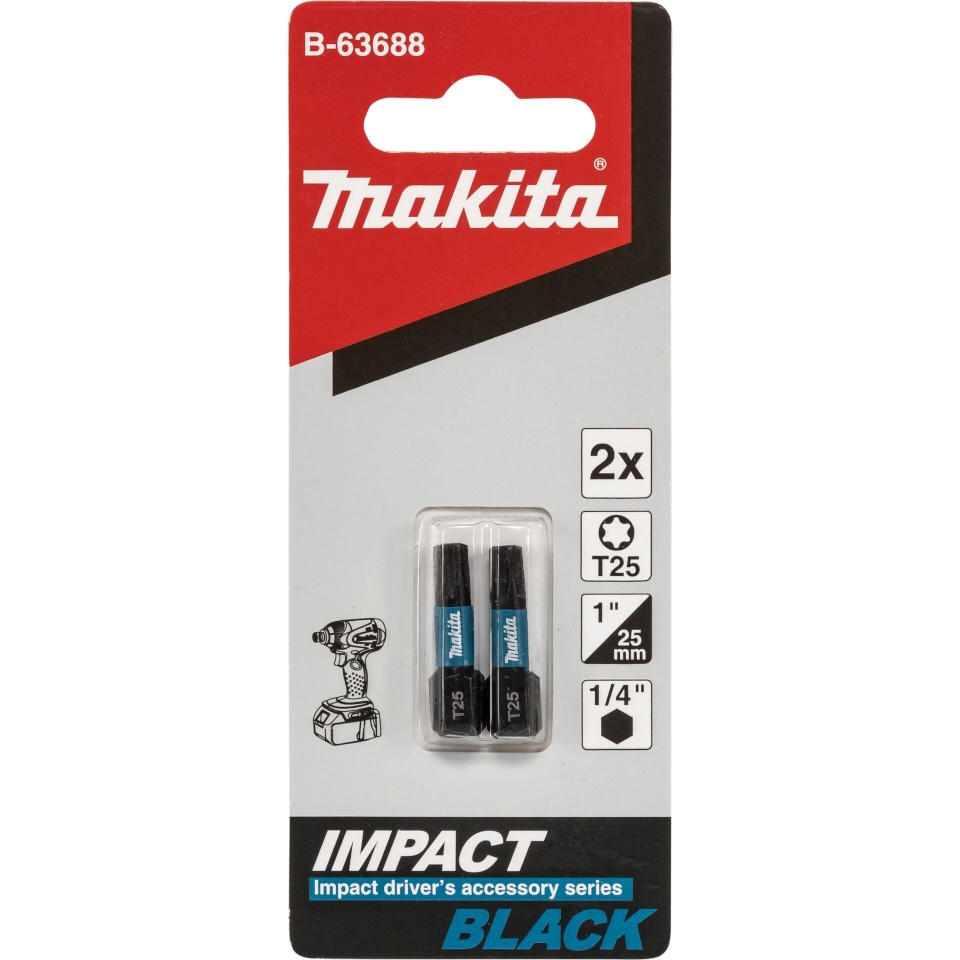 Makita kruvikeerajate komplekt B-63688 Bit T25x25mm 2-osaline