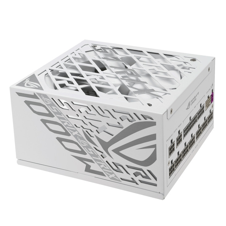 Asus toiteplokk ROG Strix 1000W Platinum valge Edition (ROG Equalizer) (valge, 1x 12 Pin High Power GPU, 4x PCIe, Kabelmanagement, 1000 Watt)