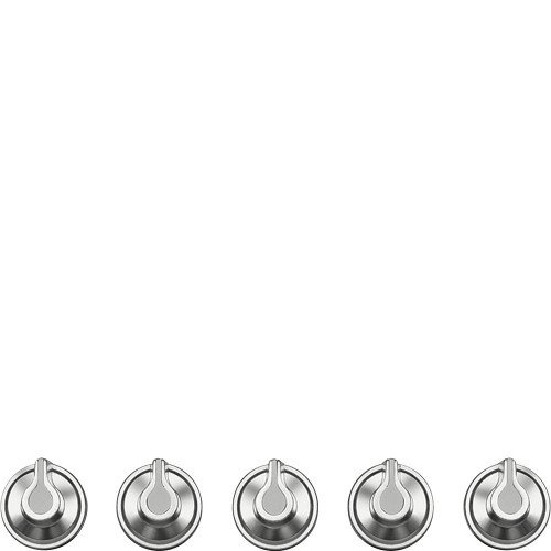 SMEG 5 Linea-sarja pliidiplaadi nuppu, roostevaba-teras