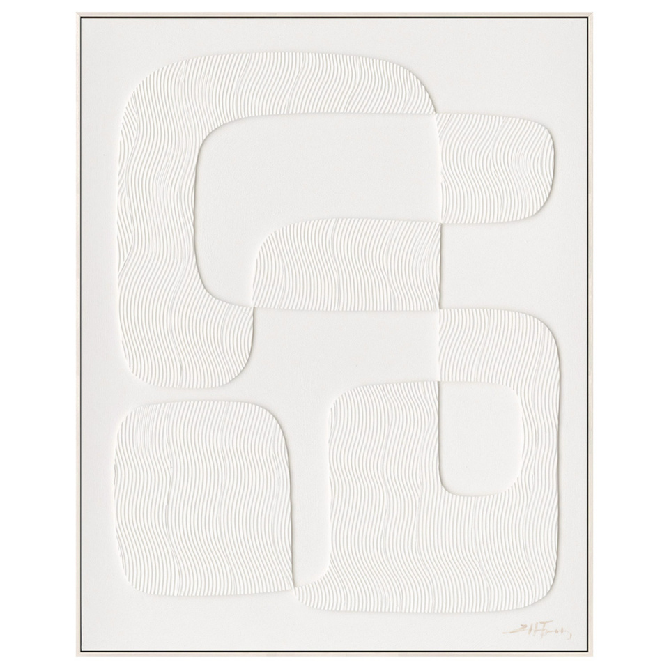 H4Y maal raamiga 80x100cm, valge kujund