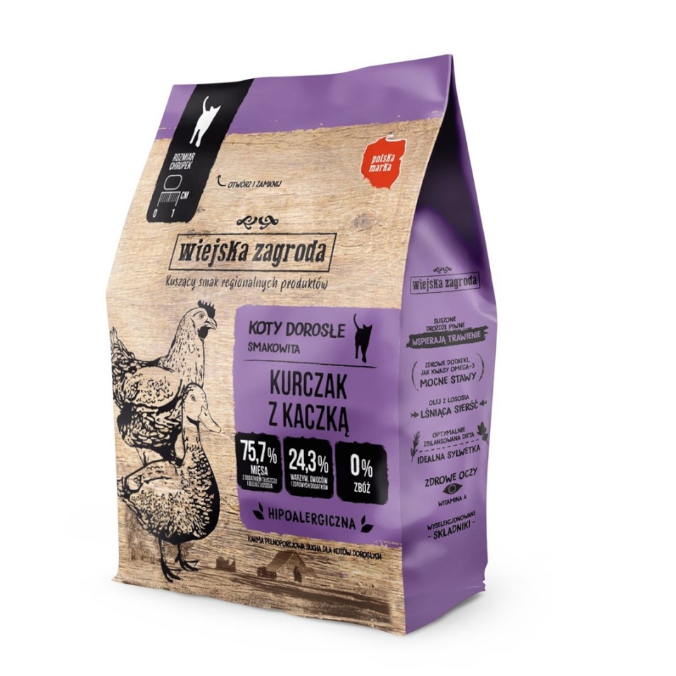 Wiejska Zagroda kuivtoit kassile Chicken with Duck, 400g