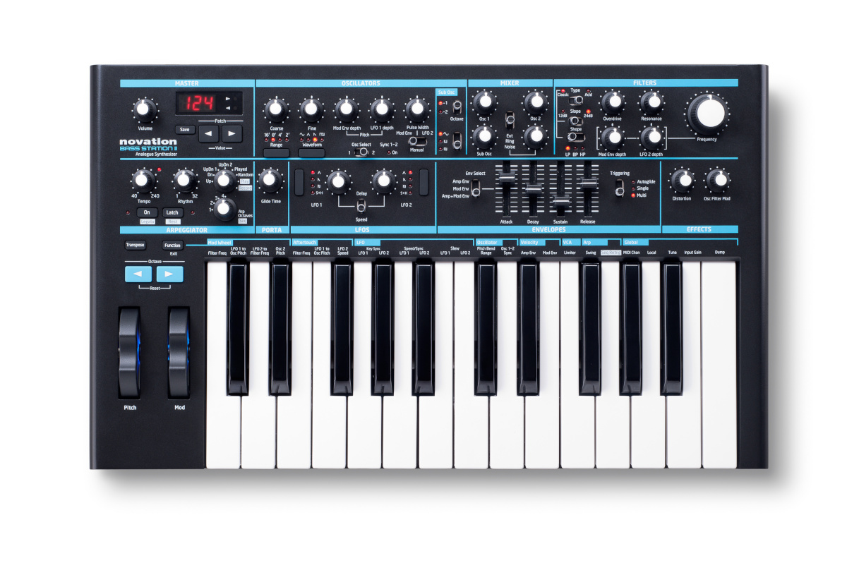 Novation analoogsüntesaator Bass Station II