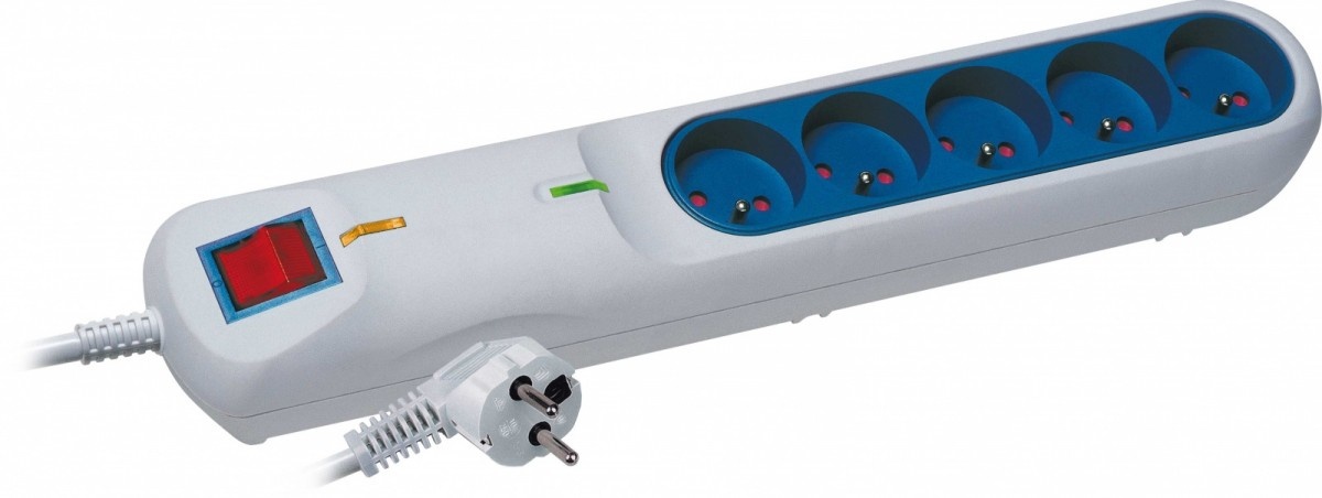 Lestar pikendusjuhe LF-2005 Surge Protector Power Strip, 3 Outlets, 5 m, hall