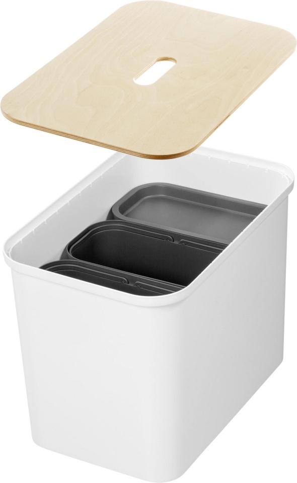 Orthex sorteerimiskomplekt SmartStore Collect Sorting Set with Plywood Cover, 76 L, valge