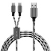 Logilink kaabel USB2.0 Cable, A / M to micro-USB + USB-C, 1.2m