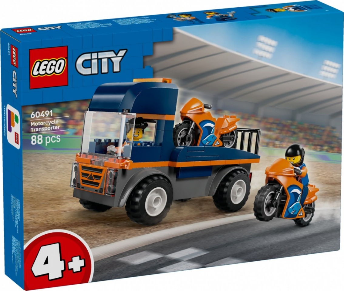 Lego klotsid Blocks City 60491 Motorcycle Transporter