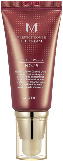 Missha BB kreem M Perfect Cover BB Cream EX 50ml, No.25 Warm Beige, naistele