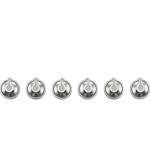 SMEG 6 Linea-sarja pliidiplaadi nuppu, roostevaba-teras