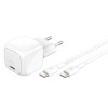 Belkin laadija BOOST Charge USB-C/USB-C 30WLad.PD,ws+Kab.WCA008kq1MWH-B6