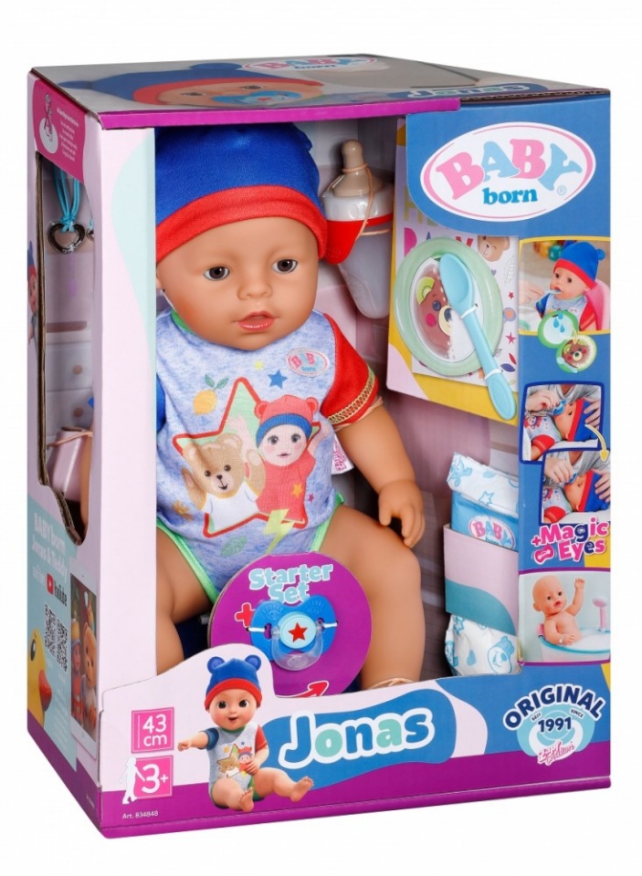 Zapf mängunukk Baby Born Jonas 43 cm