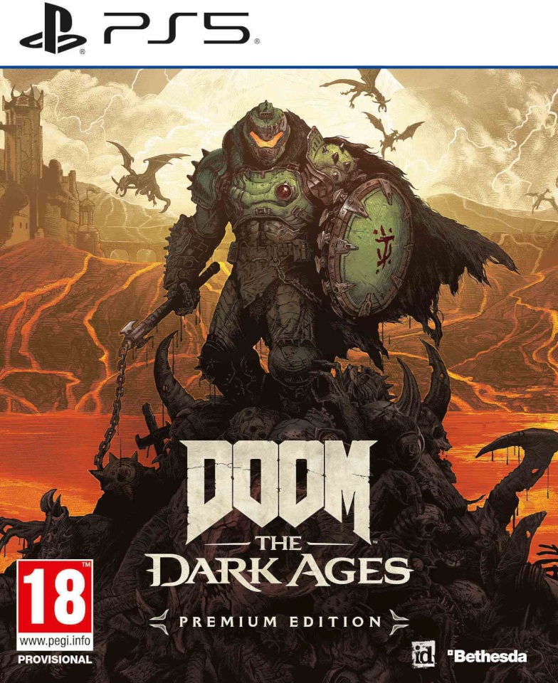 Bethesda Softworksi mäng Doom: The Dark Ages Premium Edition, PS5