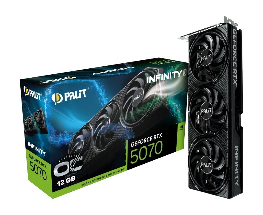 Palit videokaart GeForce RTX 5070 INFINITY 3 OC 12GB GDDR7 192bit