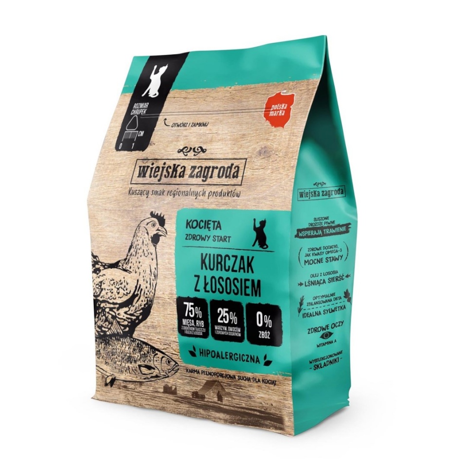 Wiejska Zagroda kuivtoit kassile Chicken with Salmon, 400g