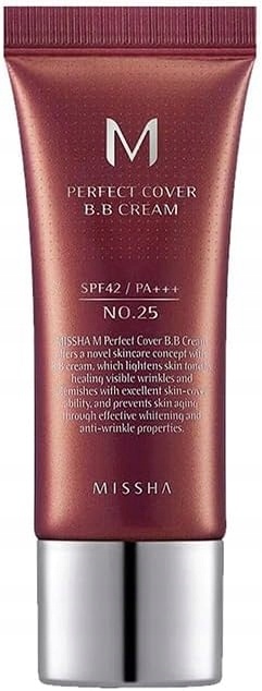 Missha BB kreem M Perfect Cover BB Cream EX 20ml, No.25 Warm Beige, naistele