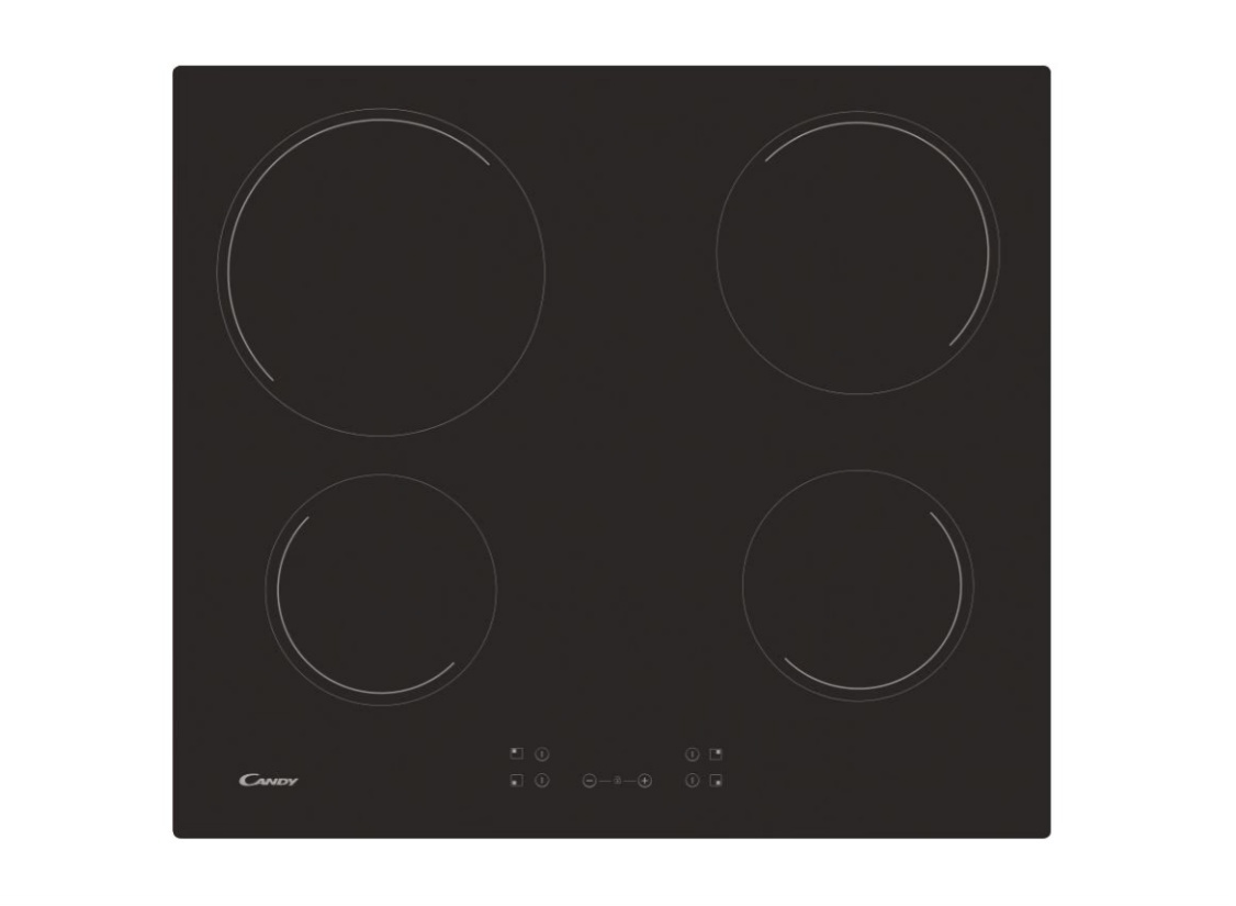 Candy pliidiplaat | Hob | CH64CCB/4U2 | Vitroceramic | Number of burners/cooking zones 4 | Touch | must