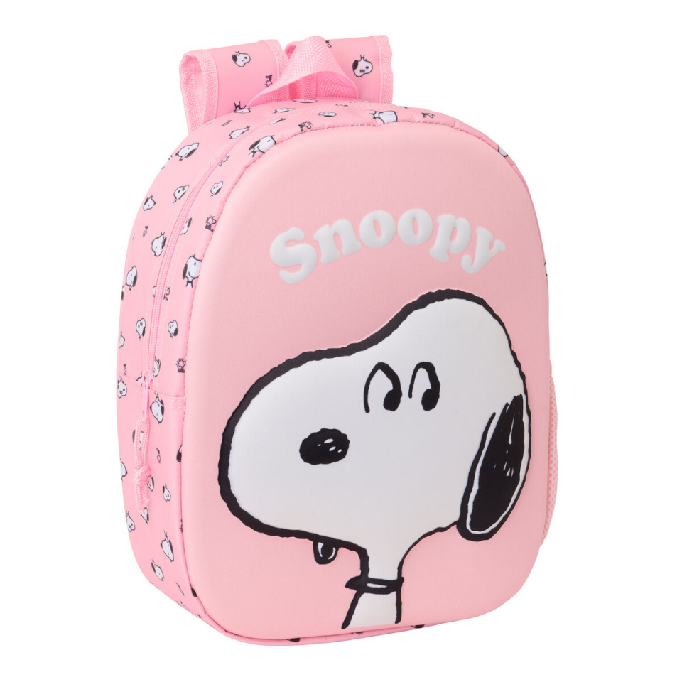 Snoopy seljakott roosa 27x33x10cm