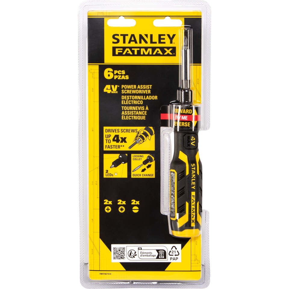 Stanley ST.WKRĘTAK 4V 5x SZYBSZY +BITY 0,9Nm 1,5Ah 1300 OBR./MIN |