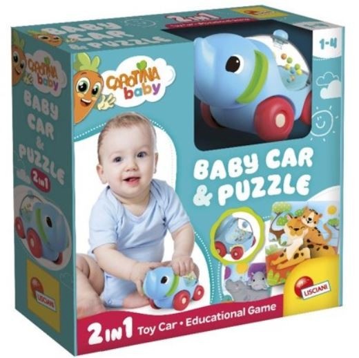 Lisciani 304-102280 Carotina Baby - Elephant car and puzzle