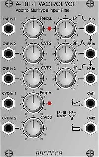 Doepfer A-101-1 Vactrol Steiner filtri Eurorack moodul
