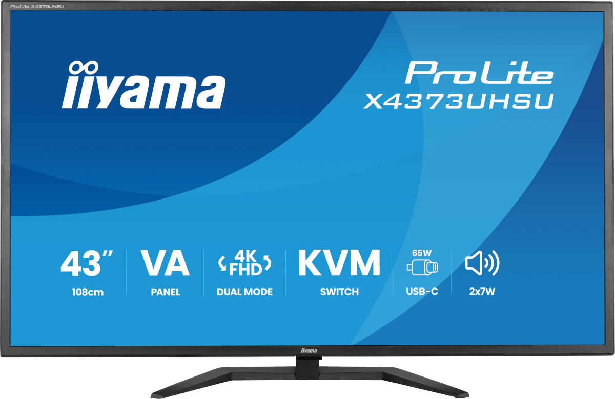 iiyama monitor 108cm (43") X4373UHSU-B2 16:9 2xHDMI+DP+2xUSB-C