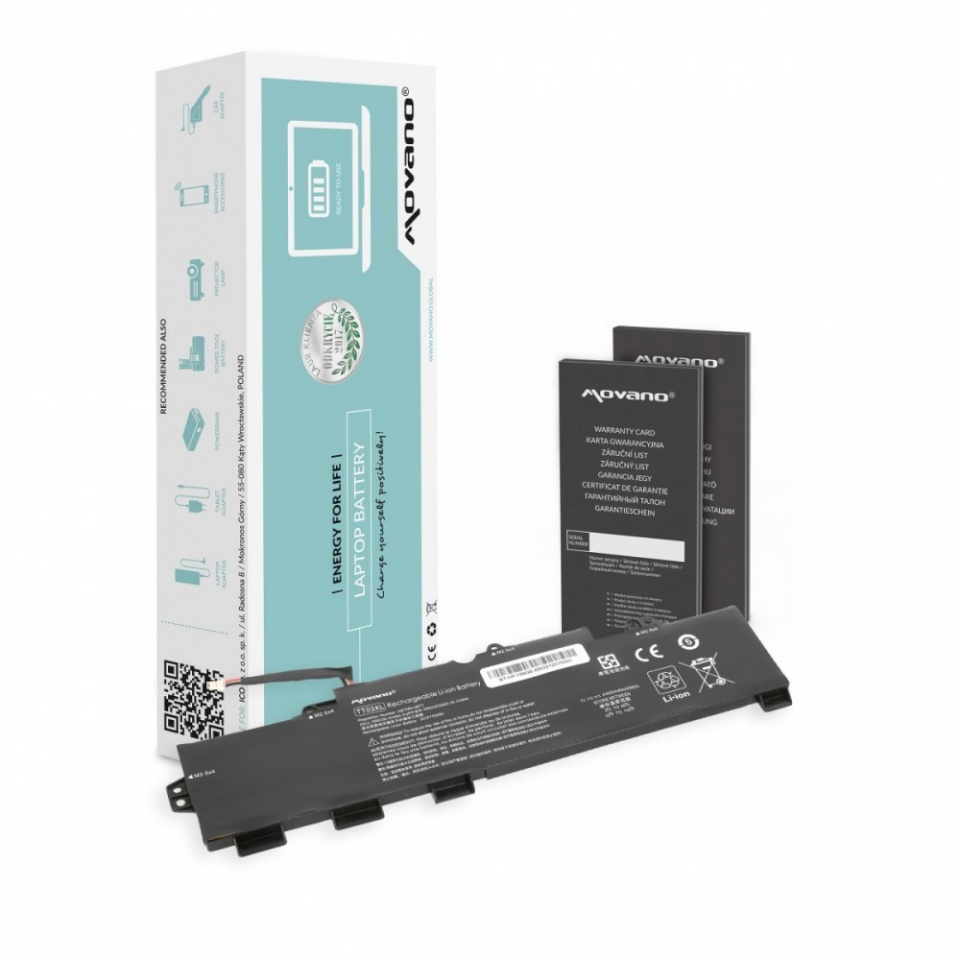 Movano sülearvuti aku TT03XL for HP EliteBook 755 850 G5 850 G6 - 4400 mAh (49 Wh)