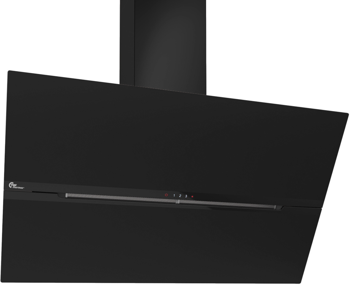 Thermex seinale paigaldatav õhupuhasti Vertical Automatic, must, 90 cm