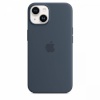 Apple kaitsekest Silicone case with MagSafe for iPhone 14 - storm Blue
