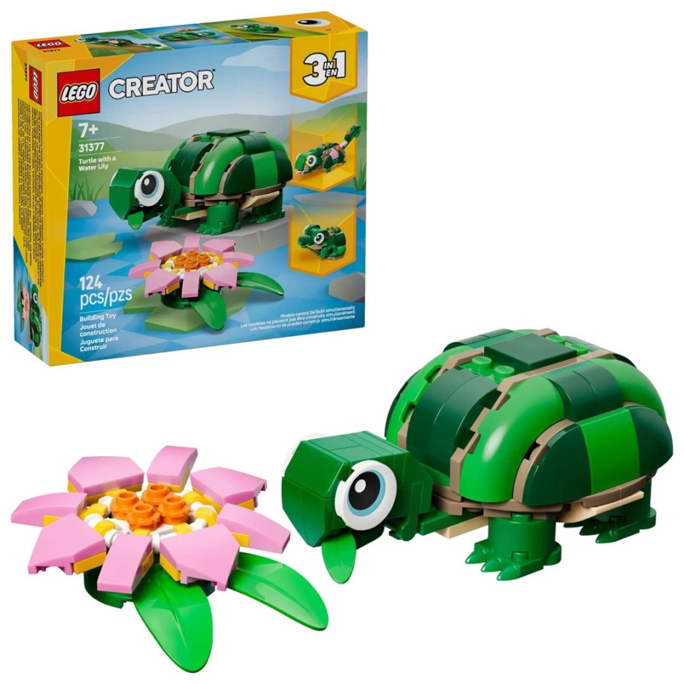 Lego klotsid CREATOR 3 IN 1 31377 Turtle with a Water Lily Flower
