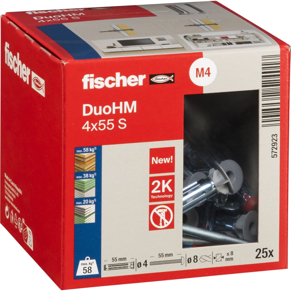 Fischer tüüblid DuoHM 4x55 S TX 25tk