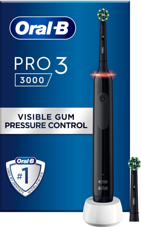 Braun elektriline hambahari Oral-B Pro 3 3000 CrossAction Black Edition, must