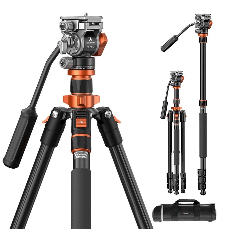 K&F statiiv Concept K234A7 video Tripod with FH-03 head