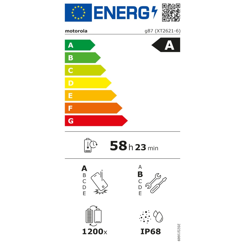Motorola moto g87 PANTONE sinine atoll
