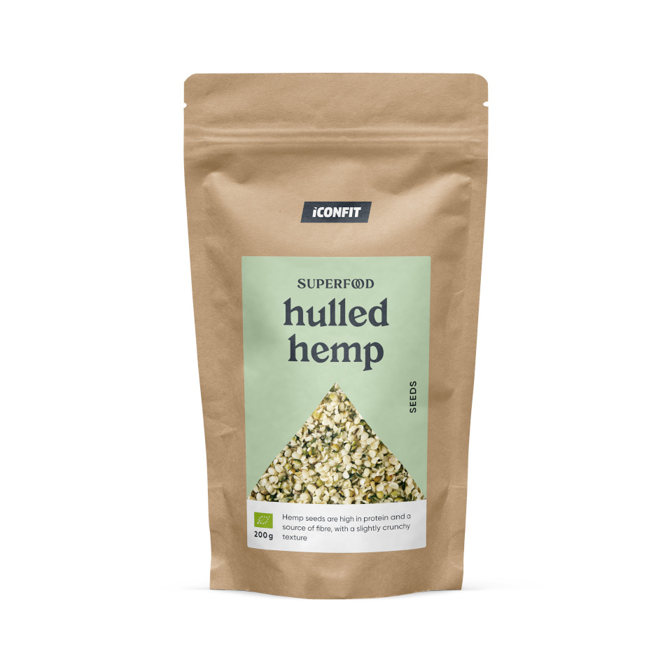 Iconfit kooritud kanepiseemned, Organic, 200g