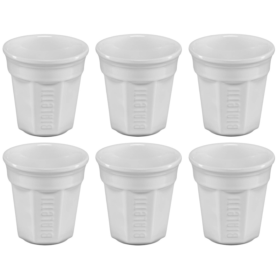 Bialetti espressotasside komplekt, 6tk, valge