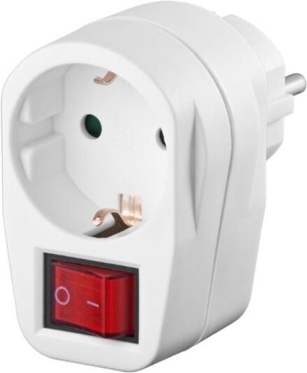 Goobay pistikupesa Socket with On/Off Switch, valge