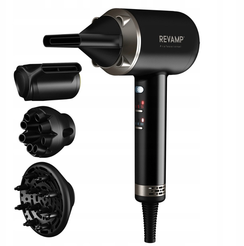 Revamp föön DR-7000-EU Enigma Precision Hair Dryer, must