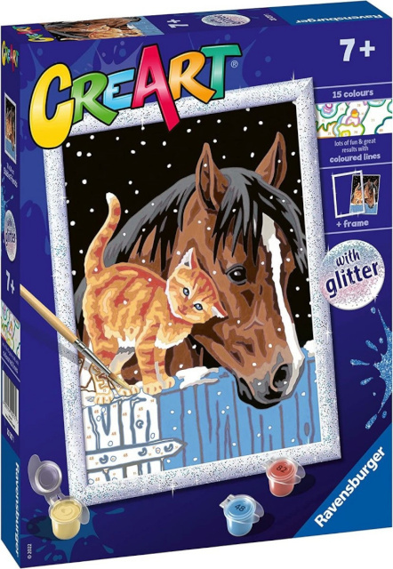 Ravensburger maalimiskomplekt CreArt Horse and cat