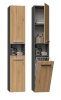 Top E Shop vannitoakapp NEL III ANT/ART bathroom storage cabinet Graphite, Oak