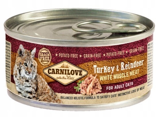 Carnilove kassitoit Cat Turkey & Reindeer White Muscle Meat, 100g