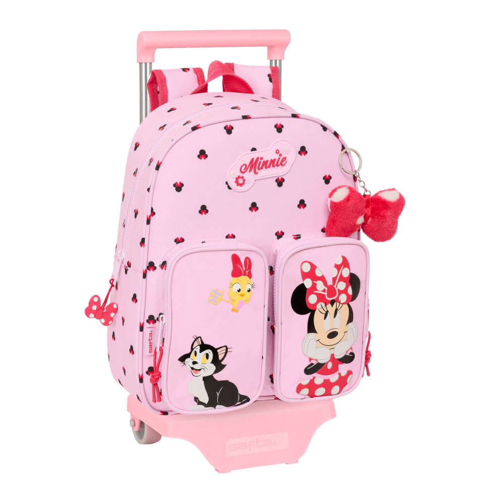 Disney ratastega koolikott Naive roosa 28x34x10cm
